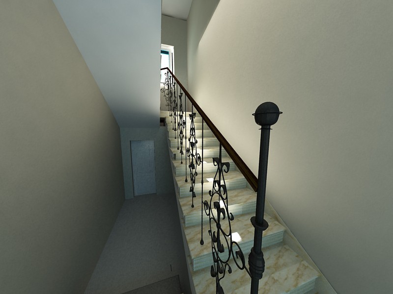 imagen de lestnica en 3d max vray