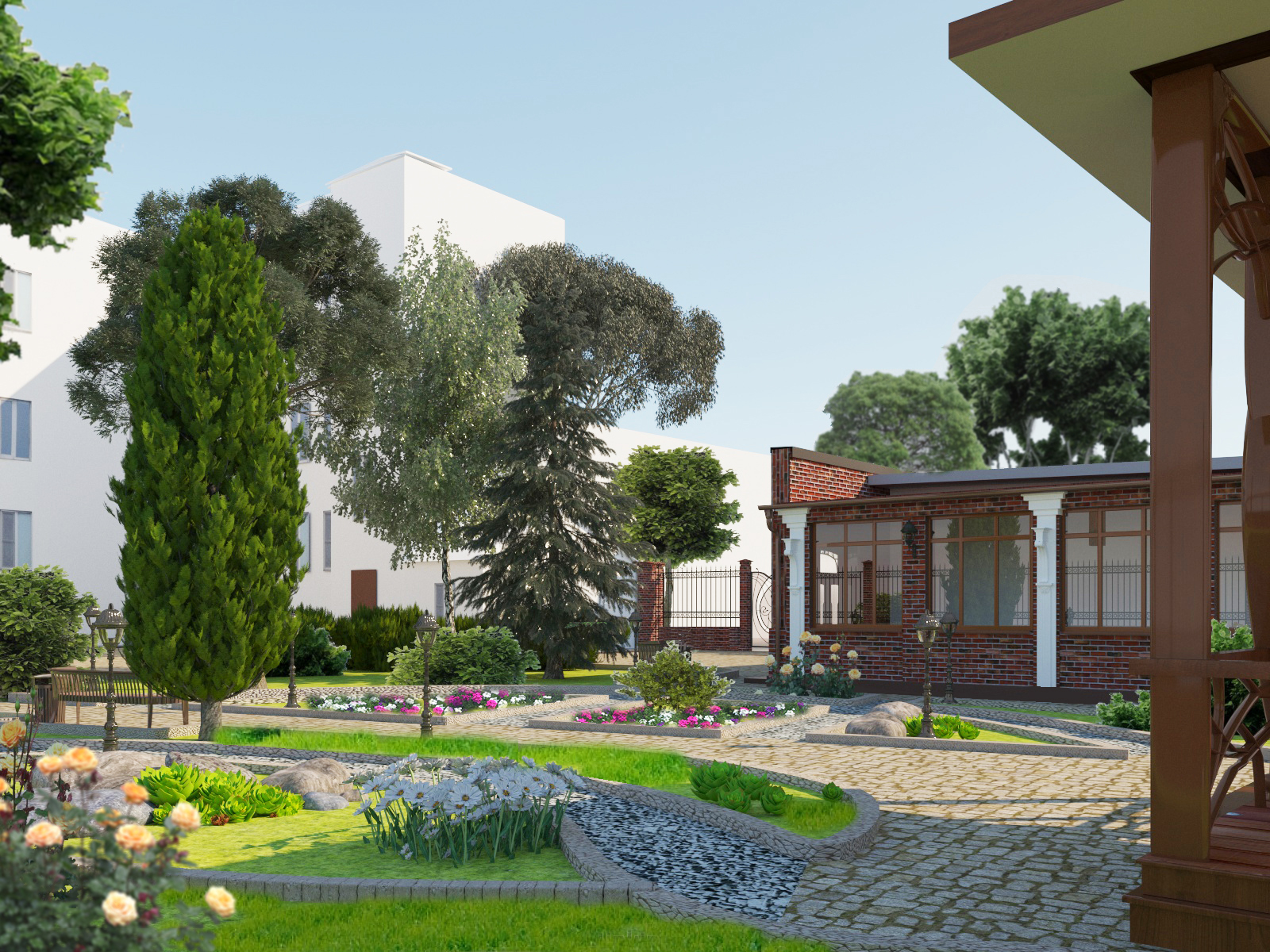 Piazza in 3d max vray 2.0 immagine