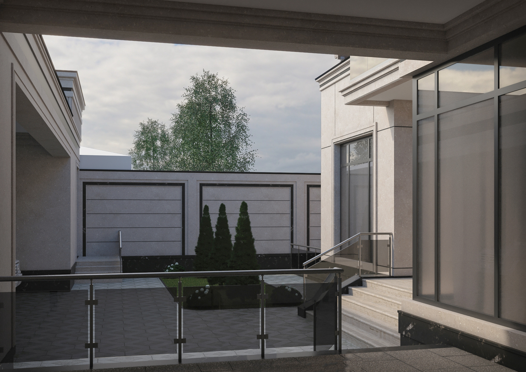 parcelle de chalet dans 3d max corona render image