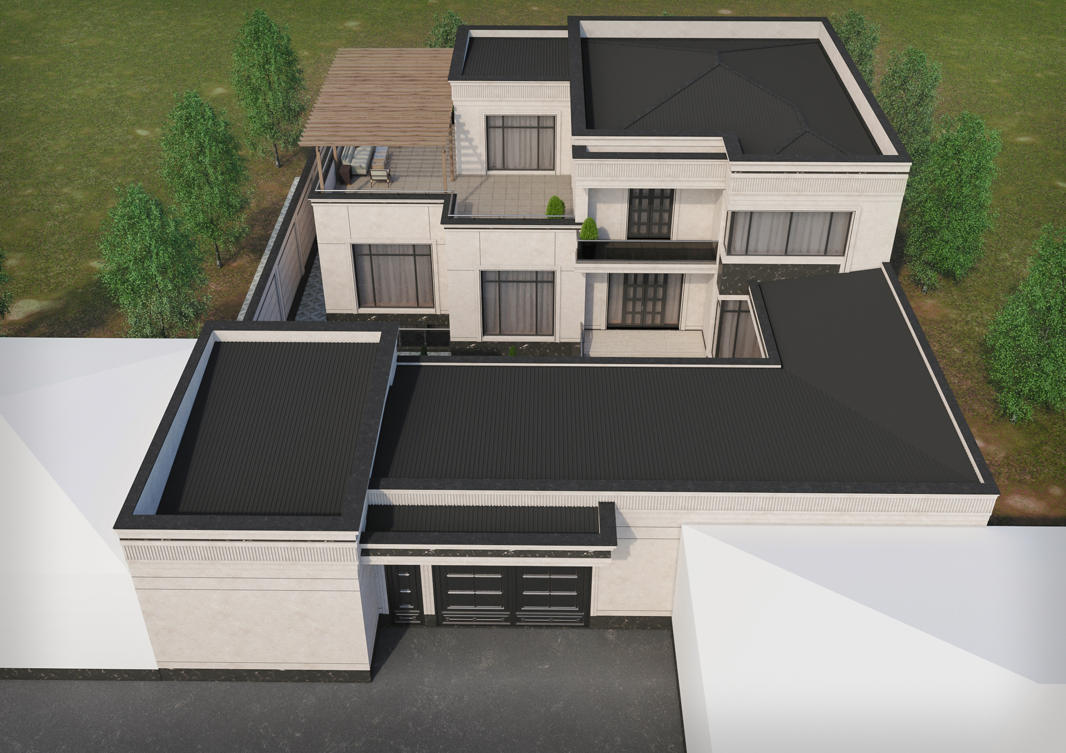 parcelle de chalet dans 3d max corona render image