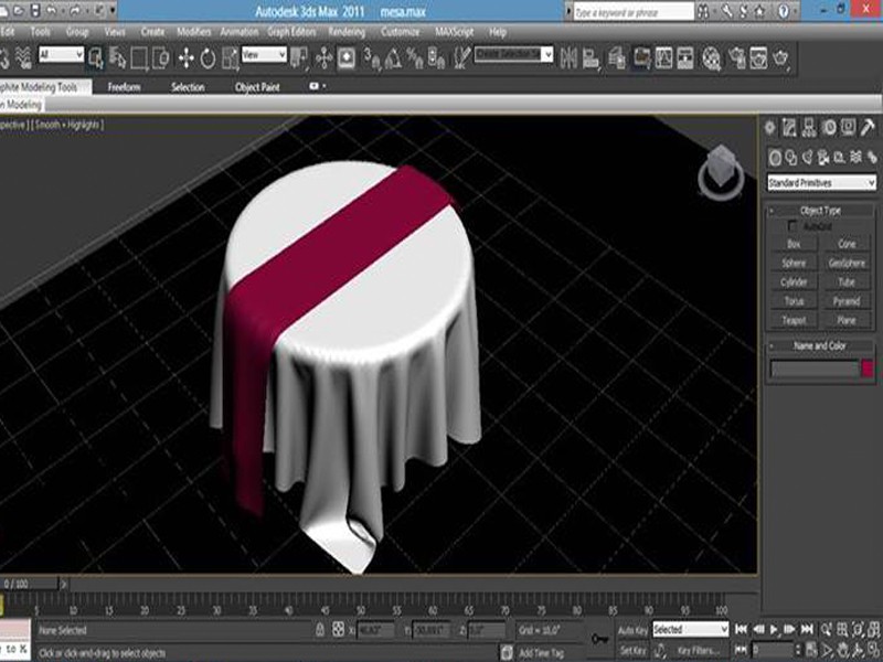 Cloth Table and Chairs in 3d max Other image