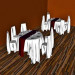 Cloth Table and Chairs in 3d max Other image
