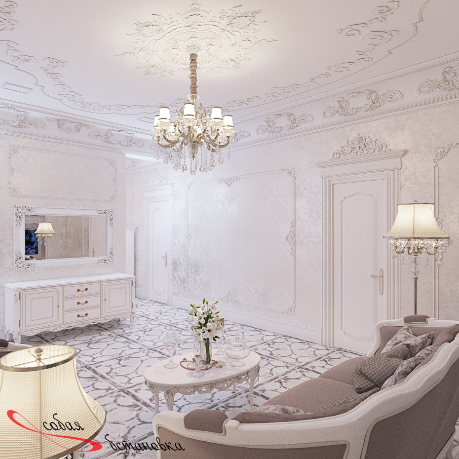 Visualizzazione con dello stucco in 3d max corona render immagine