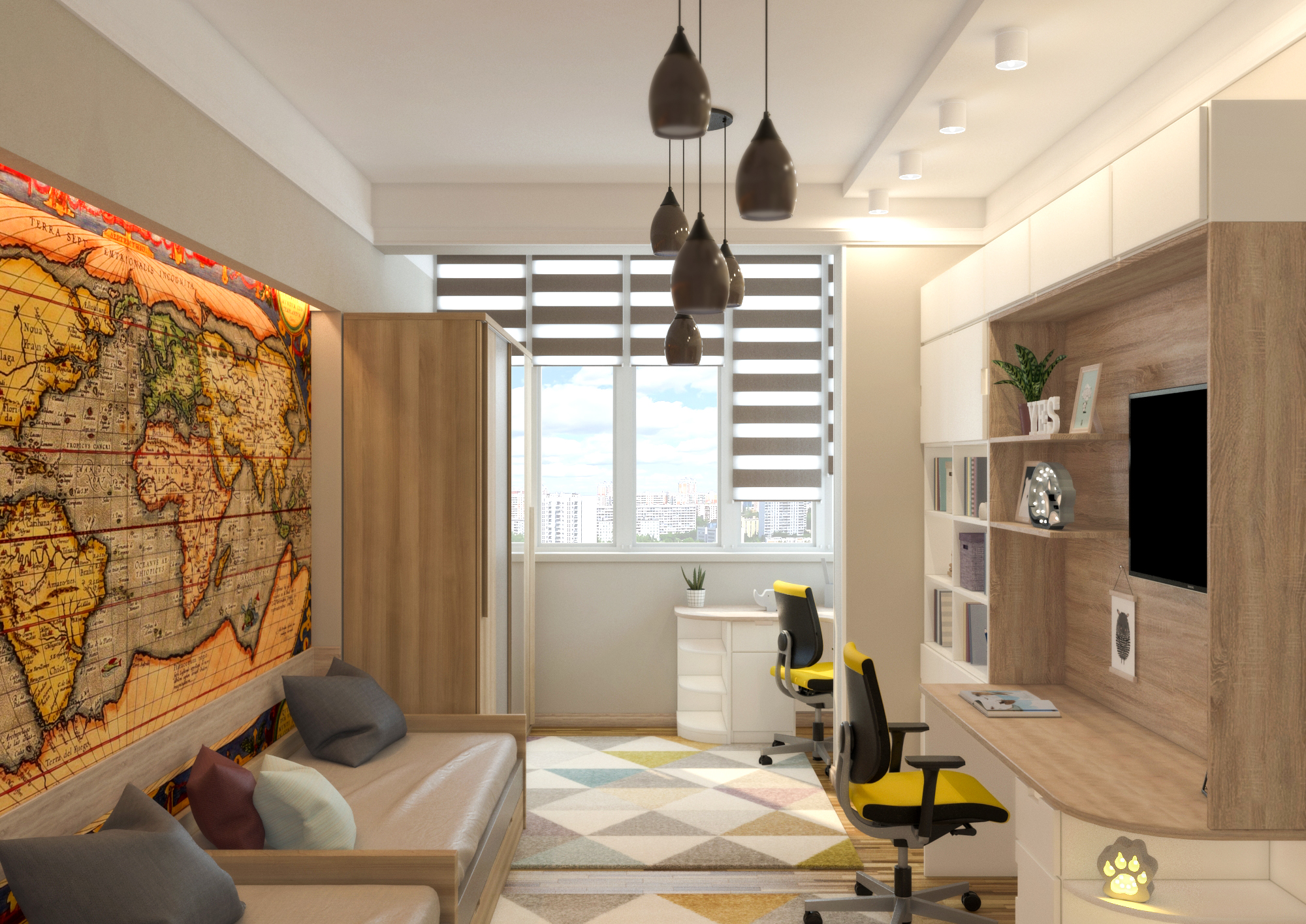 Berçário em 3d max vray 3.0 imagem