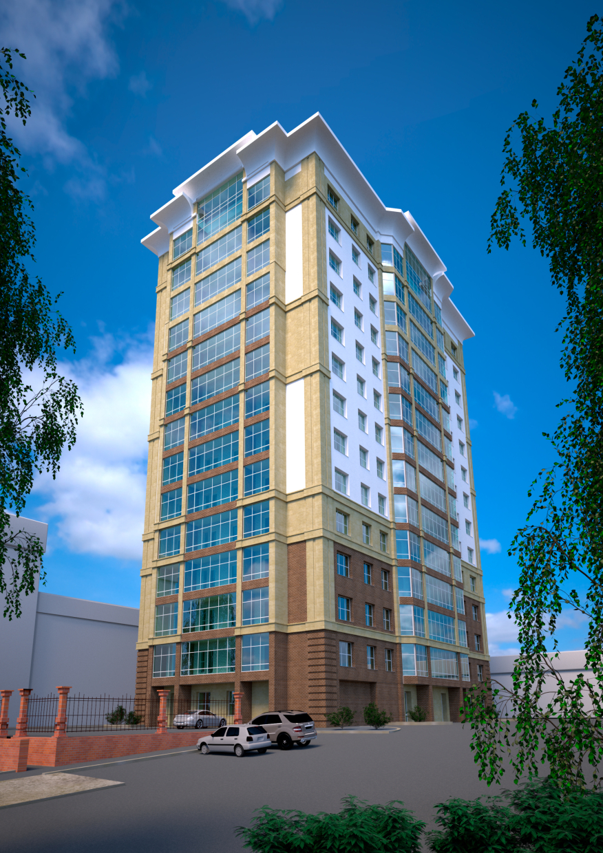 Barnaul, st. Merzlikina 6A in Cinema 4d vray 5.0 image