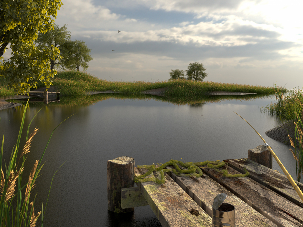 Escape (et je vais aller au village à grand-père) dans 3d max corona render image