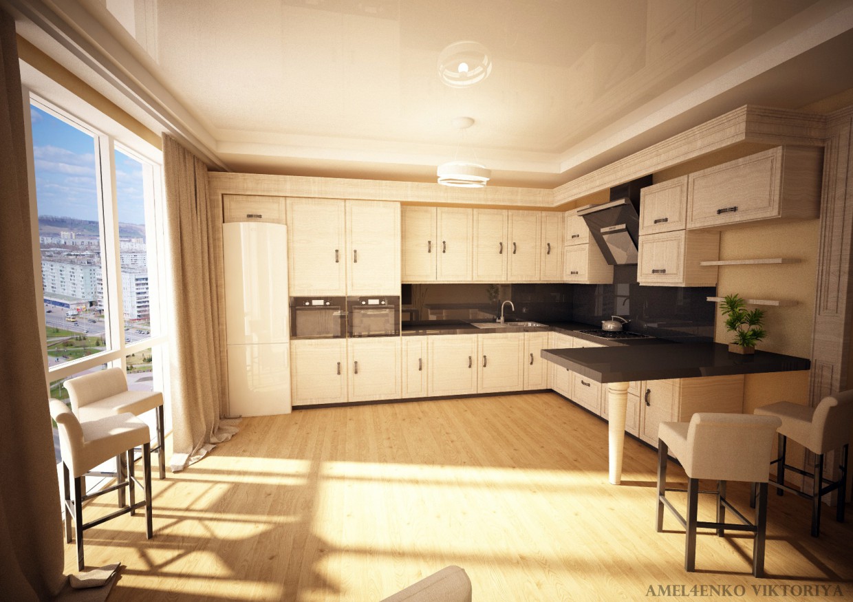 Cucina solare in Cinema 4d vray immagine