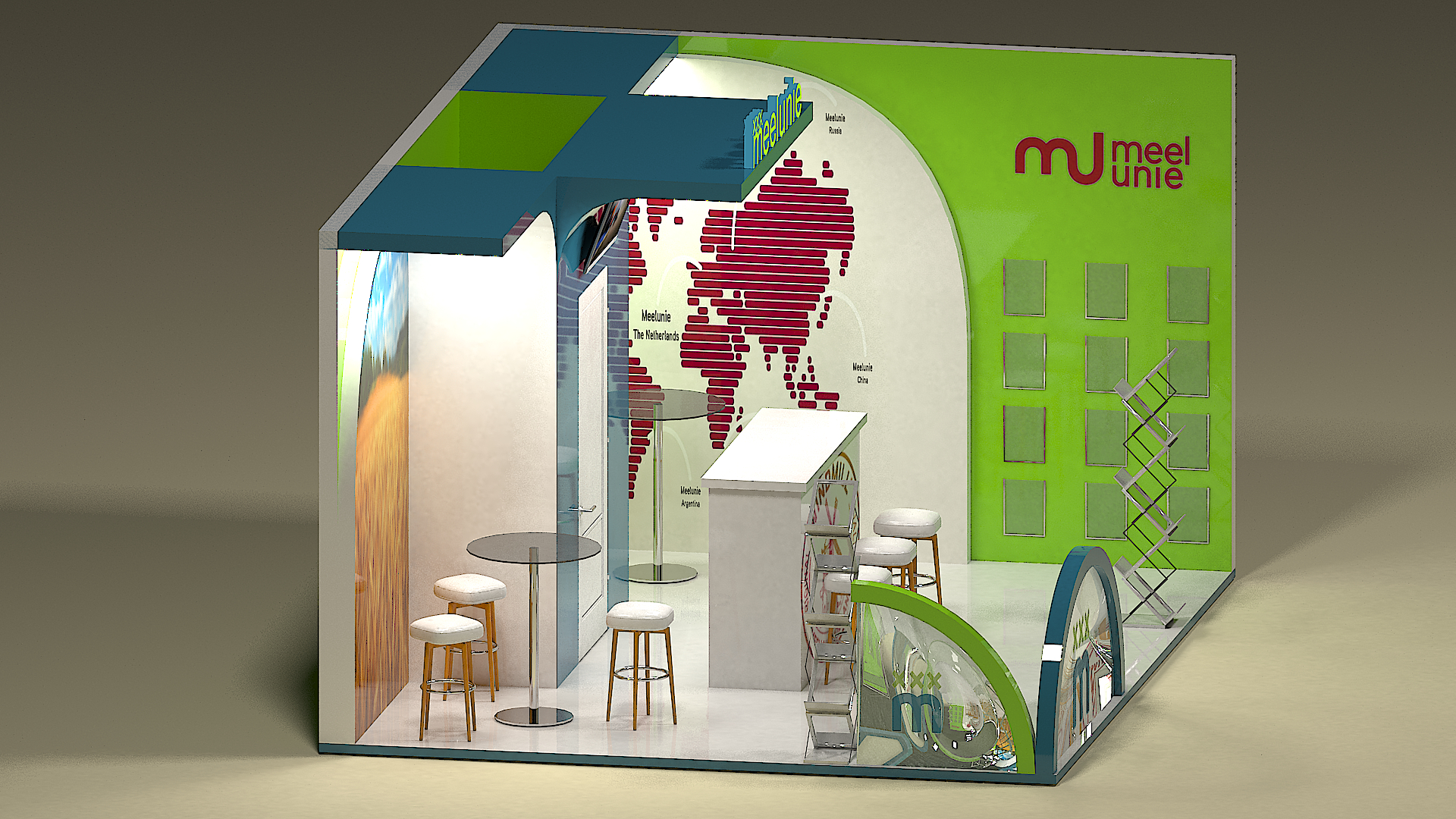 exhibition stand in 3d max vray 3.0 image