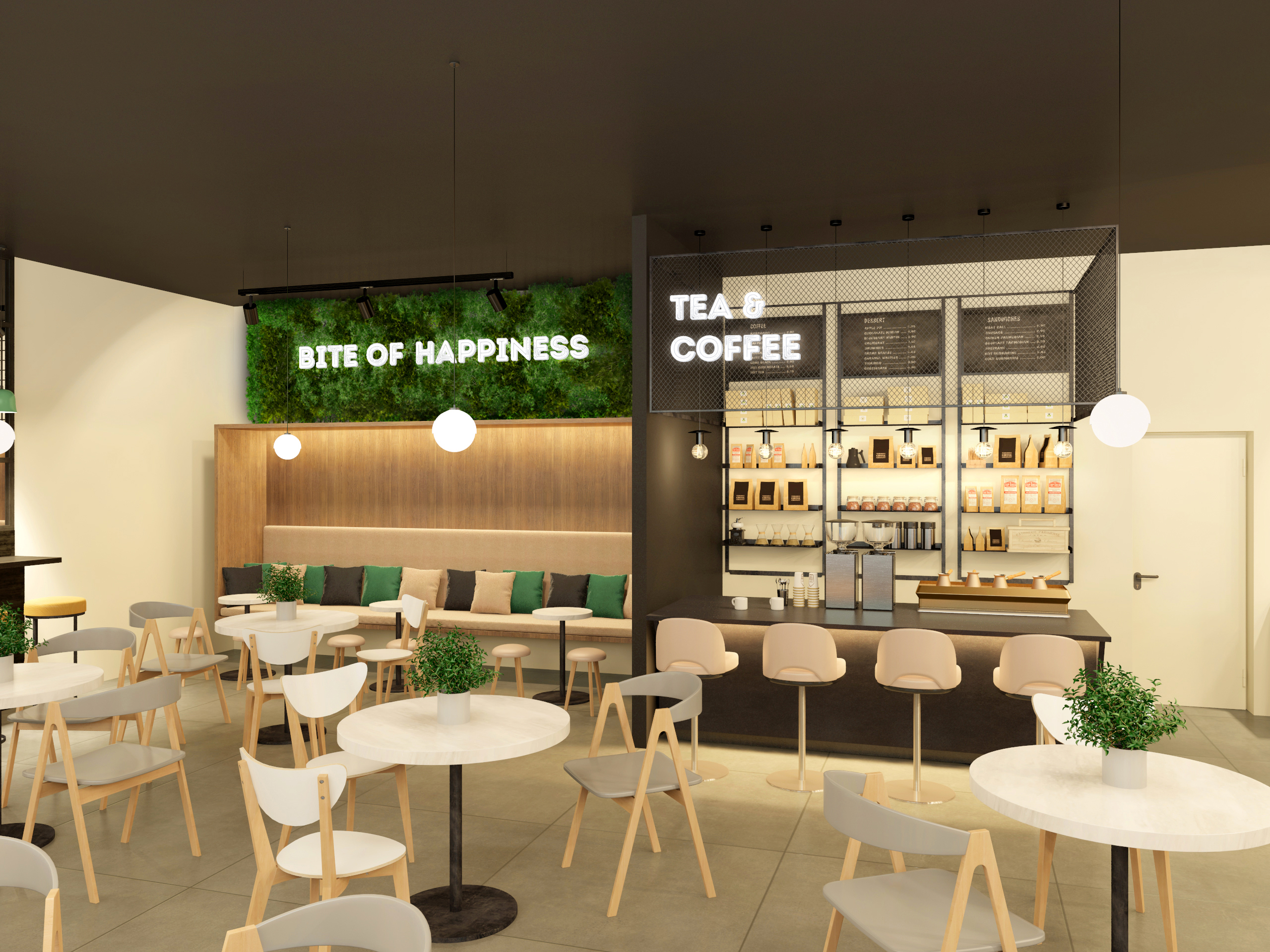 Café LA FARINA em 3d max vray 3.0 imagem