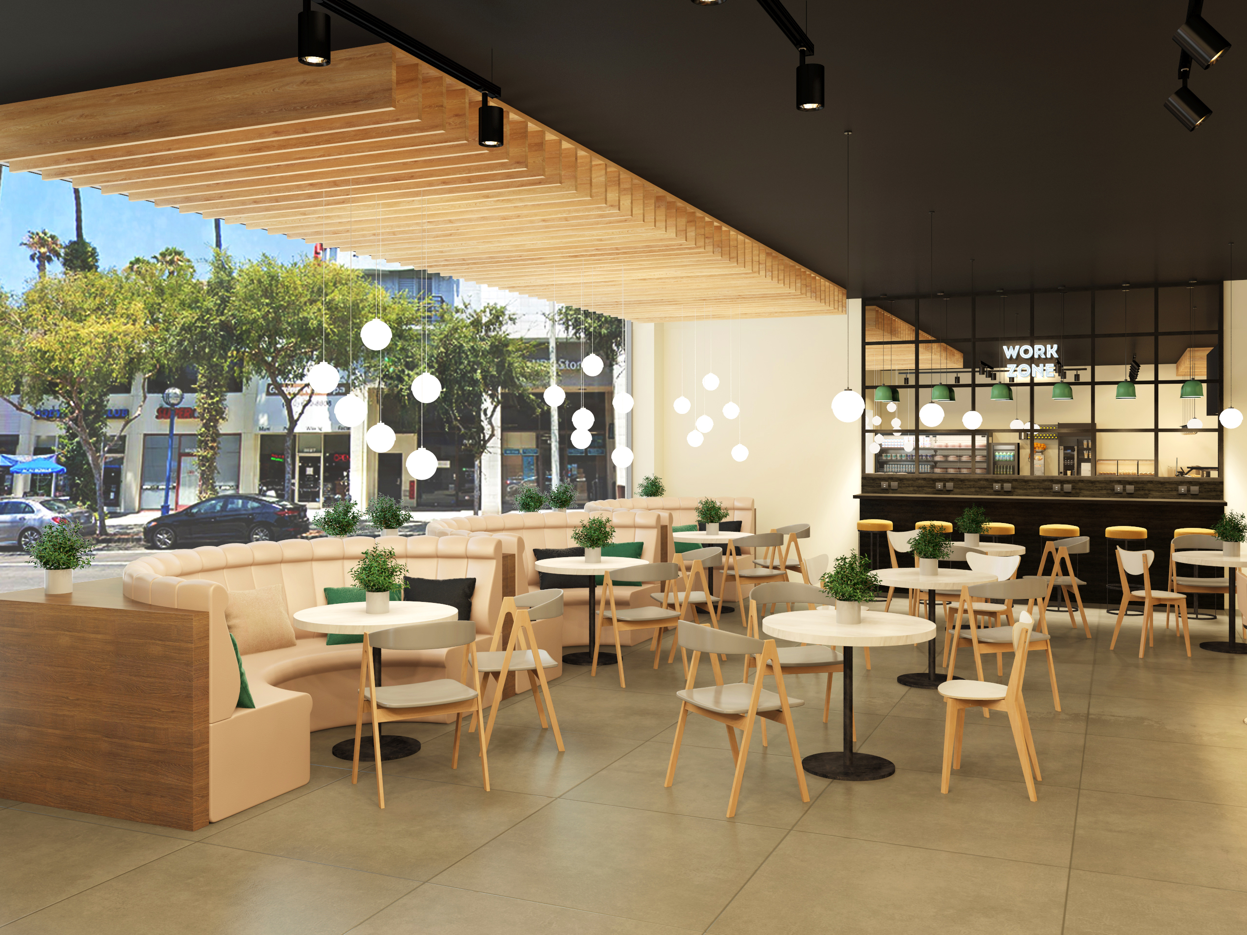 Cafe LA FARINA in 3d max vray 3.0 resim