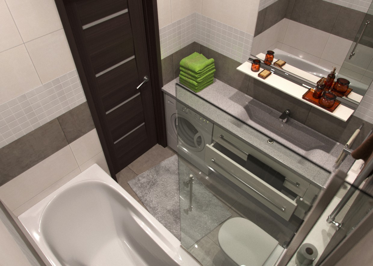 Salle de bain dans 3d max corona render image