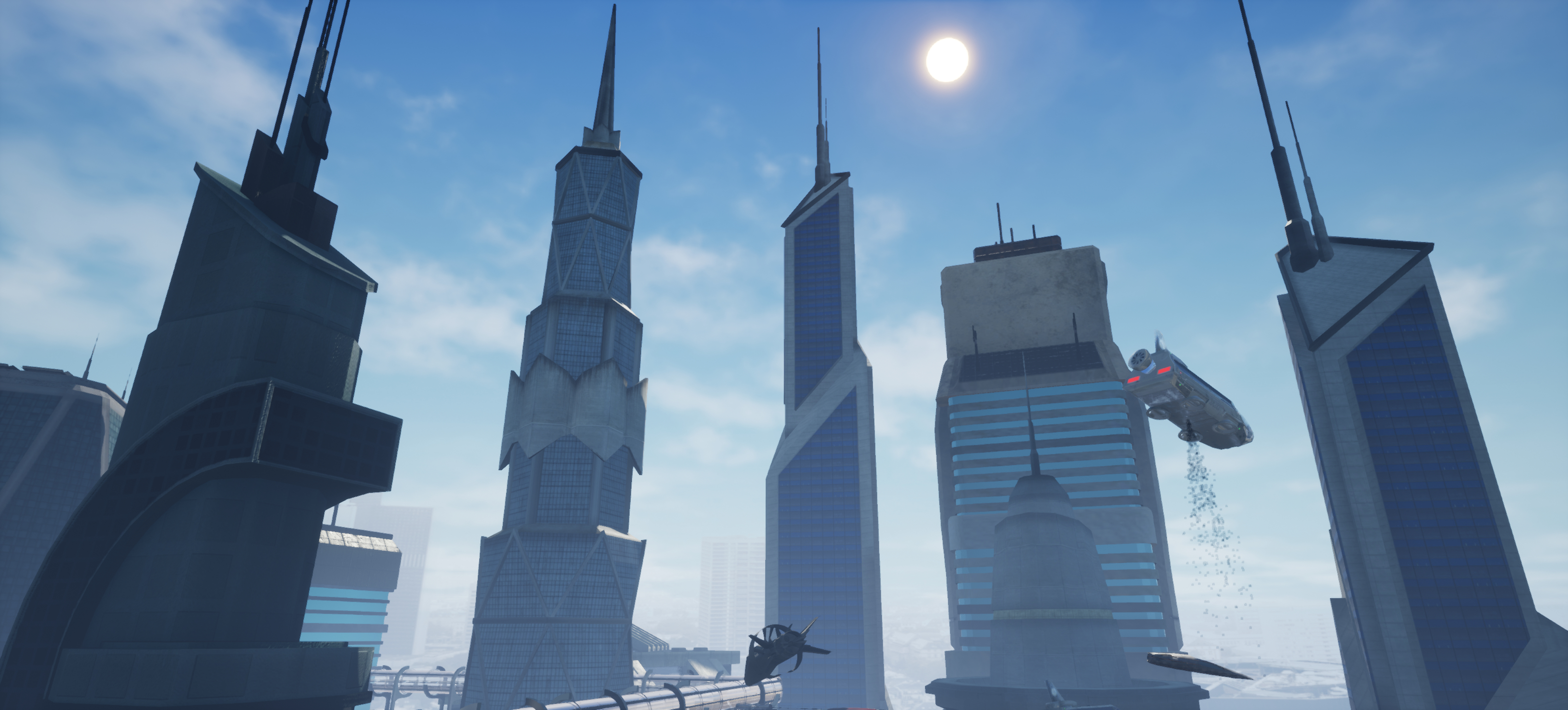 Future Space City with UE 4 in 3d max Other image