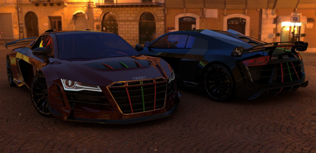 Audi R810 LPS in Cinema 4d vray 2.0 resim