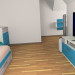 Children's room (2nd floor, attic) in 3d max vray 2.5 image