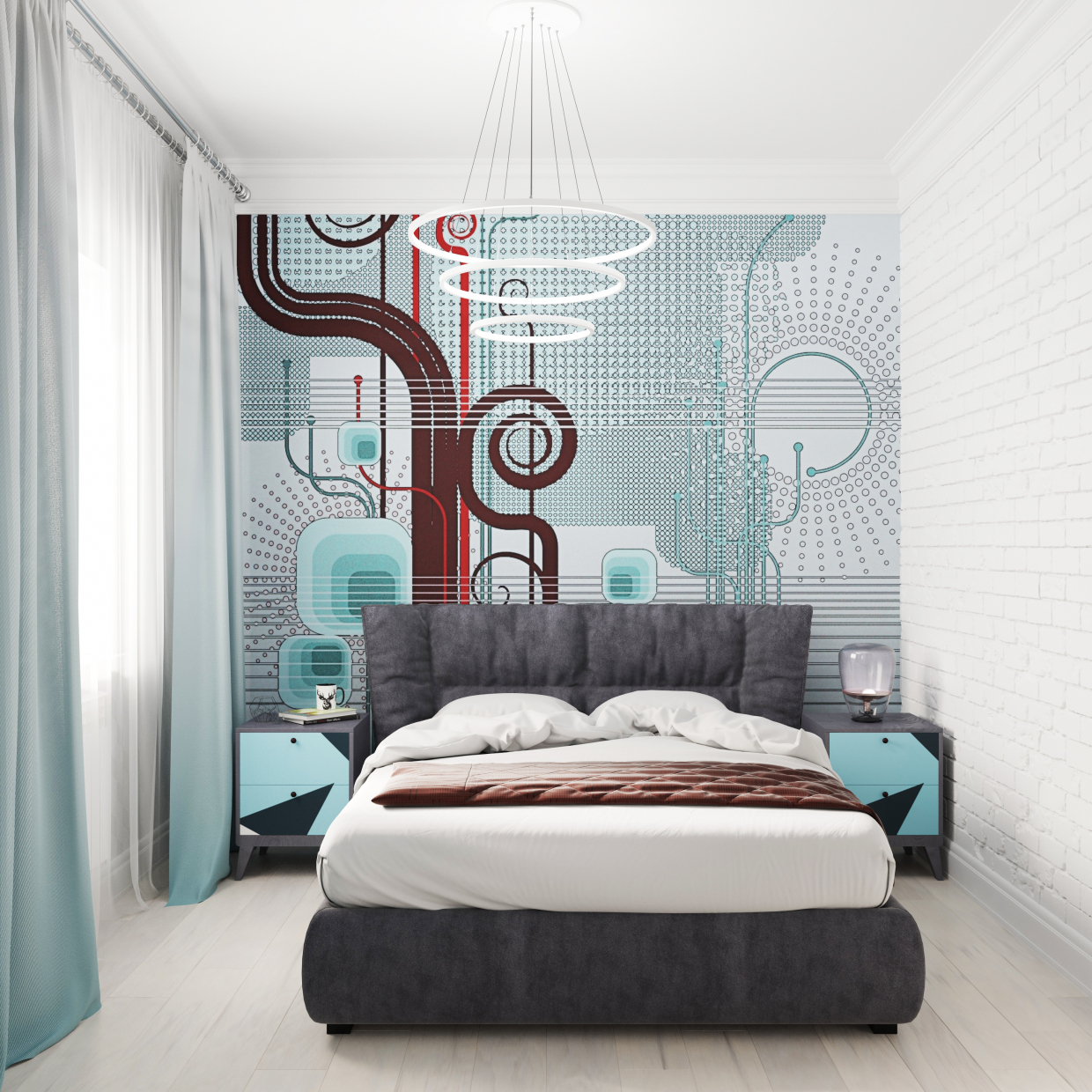 Bedroom. in 3d max corona render image