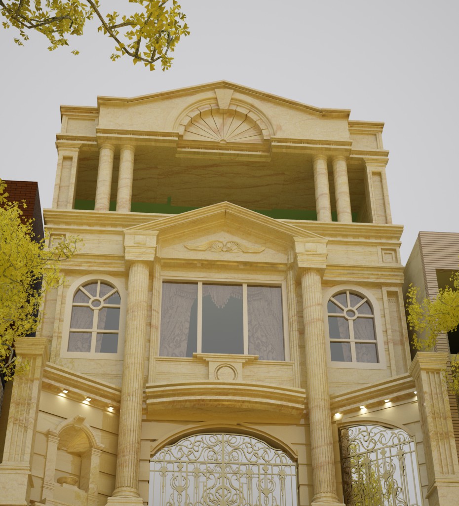 imagen de Residencia de Roma en 3d max vray