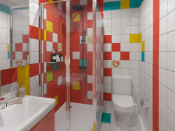 Bright bathroom.