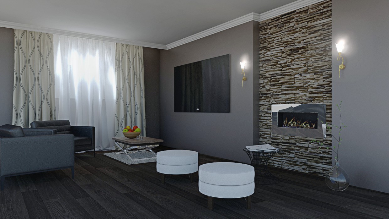 imagen de Salón en 3d max mental ray