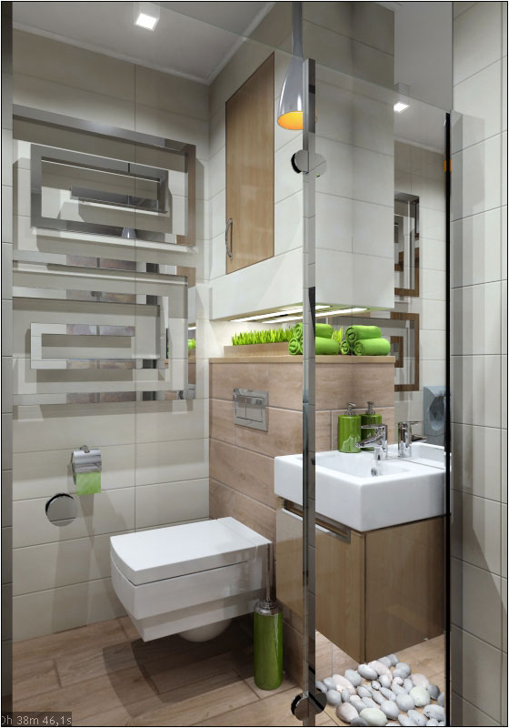 Design interno del bagno ospiti a Chernigov. in 3d max vray 1.5 immagine