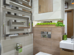 Design interno del bagno ospiti a Chernigov.