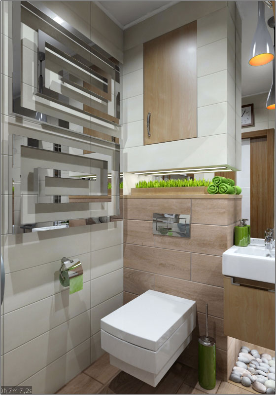 Design interno del bagno ospiti a Chernigov. in 3d max vray 1.5 immagine