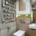 Design interno del bagno ospiti a Chernigov.