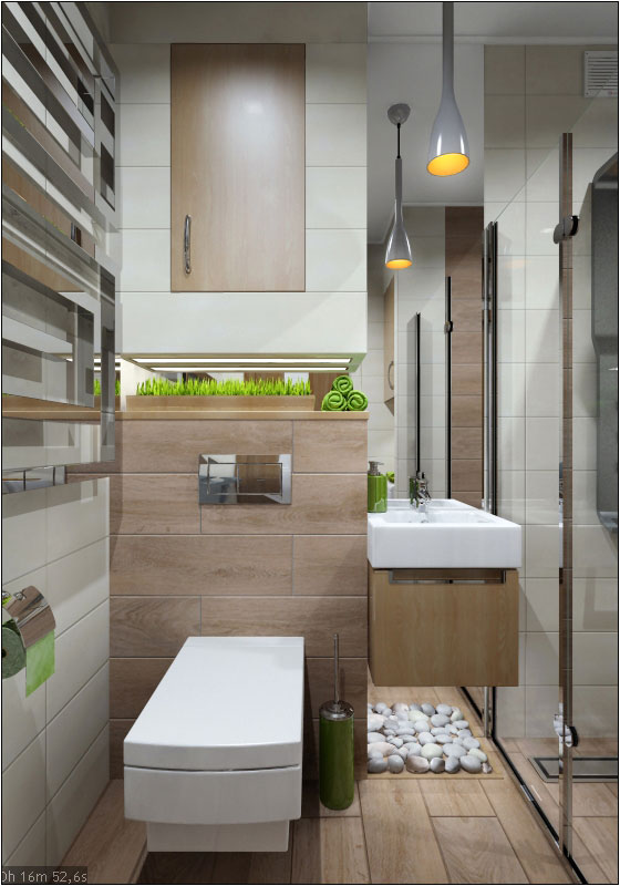 Design interno del bagno ospiti a Chernigov. in 3d max vray 1.5 immagine