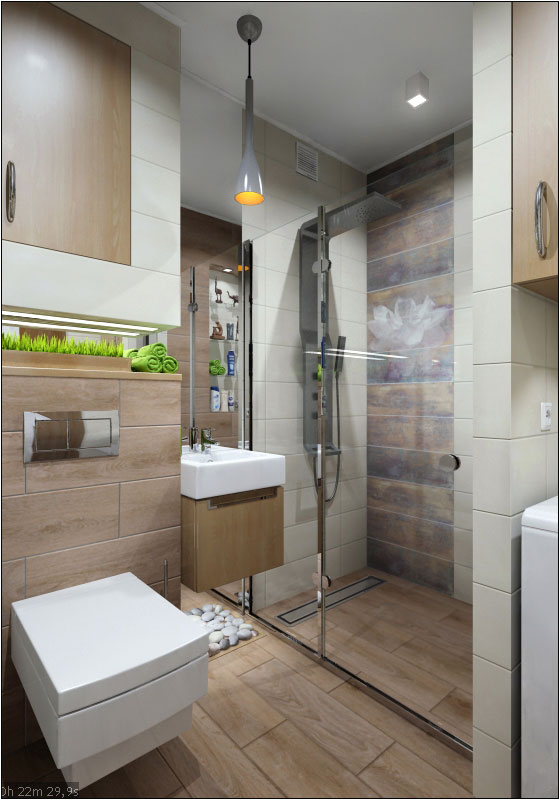 Design interno del bagno ospiti a Chernigov. in 3d max vray 1.5 immagine