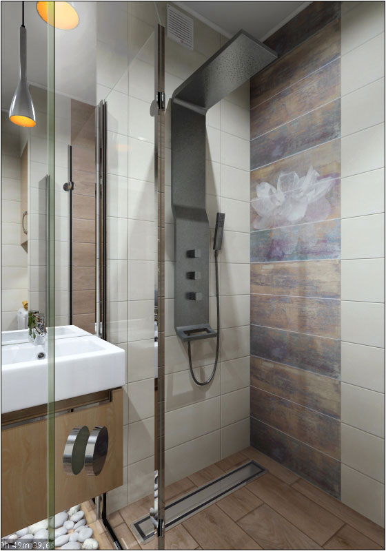 Design interno del bagno ospiti a Chernigov. in 3d max vray 1.5 immagine