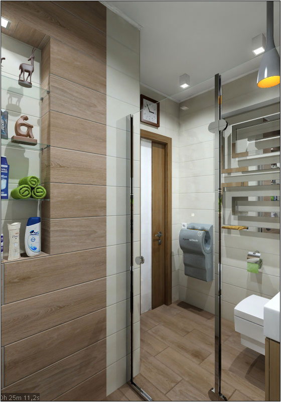 Design interno del bagno ospiti a Chernigov. in 3d max vray 1.5 immagine