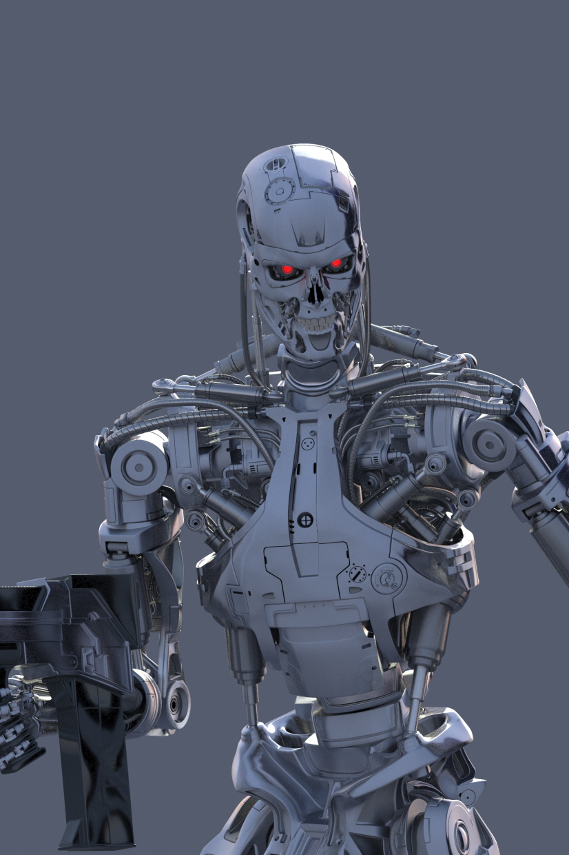 TERMINATOR T-800 ENDOSKELETON REKVIZIT T4 в 3d max vray 5.0 зображення