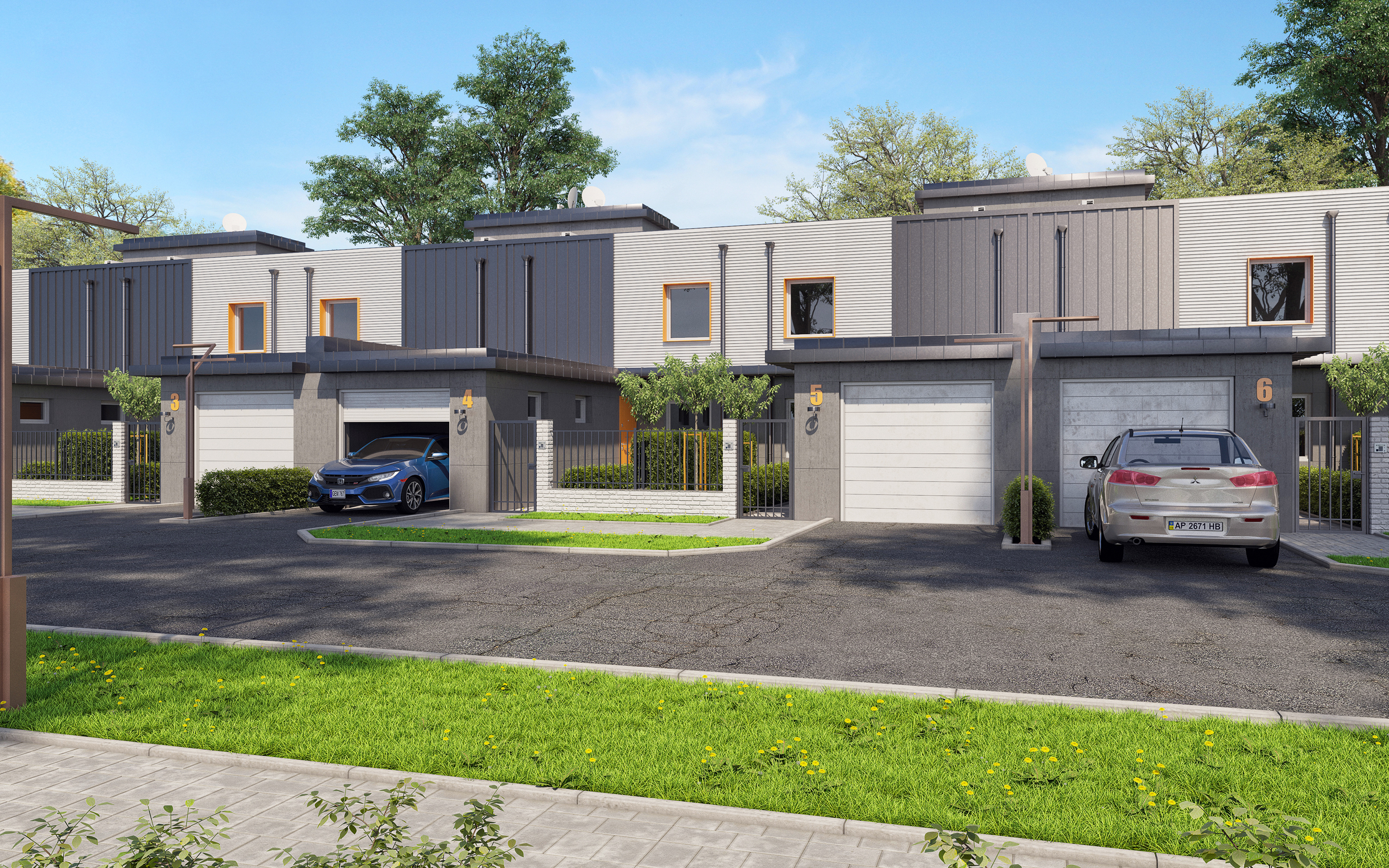 Townhouse (smart) in 3d max corona render image