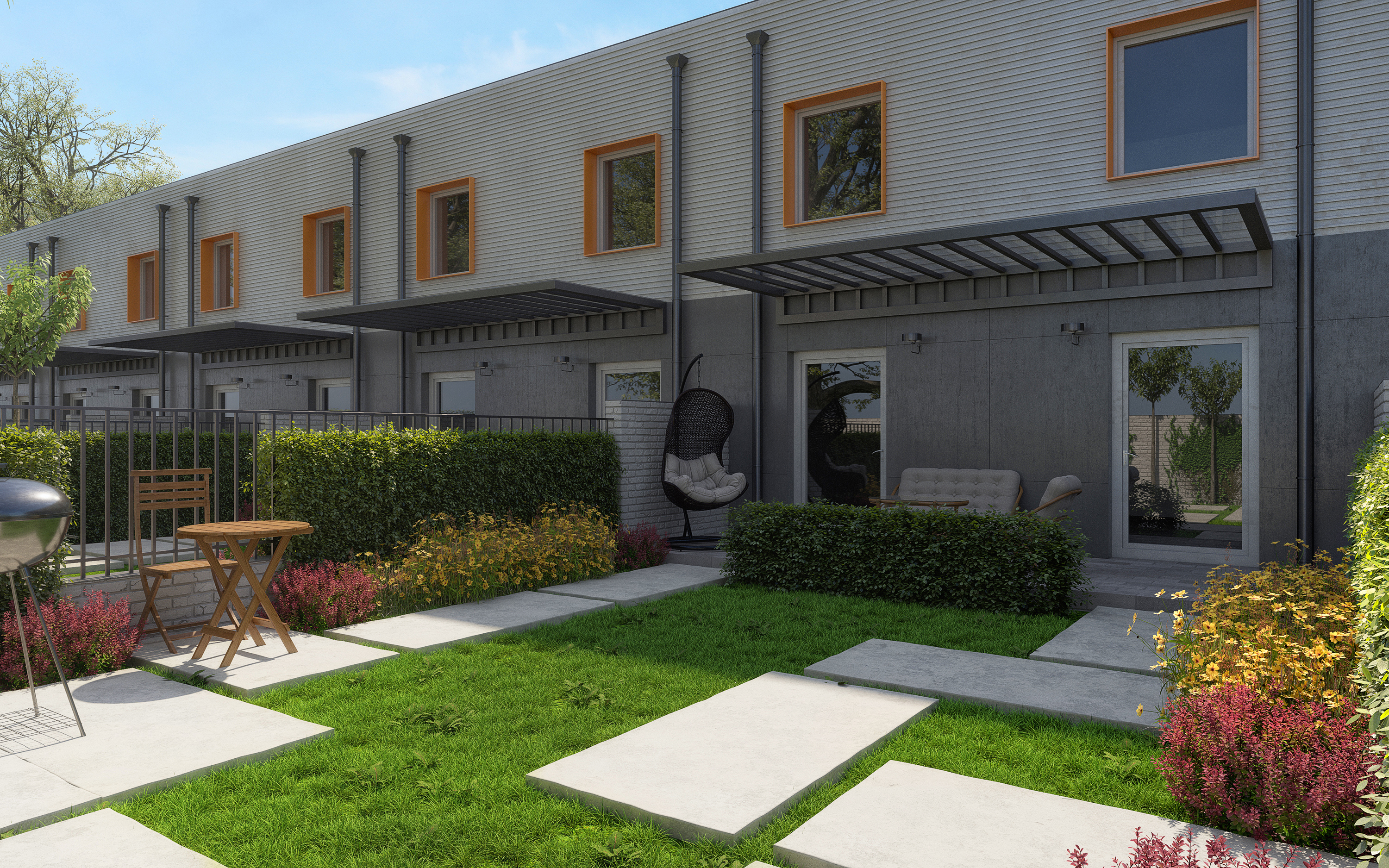 Townhouse (smart) in 3d max corona render image