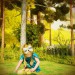 girl with chickens в Cinema 4d vray зображення