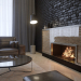 imagen de Loft con chimenea en 3d max corona render