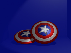 escudo capitan america 3d