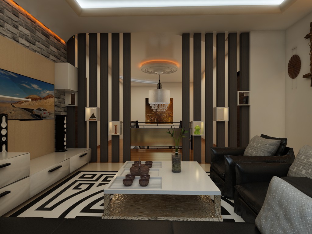 Oturma odası in 3d max vray 3.0 resim