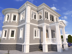 The project of the house in the classical style