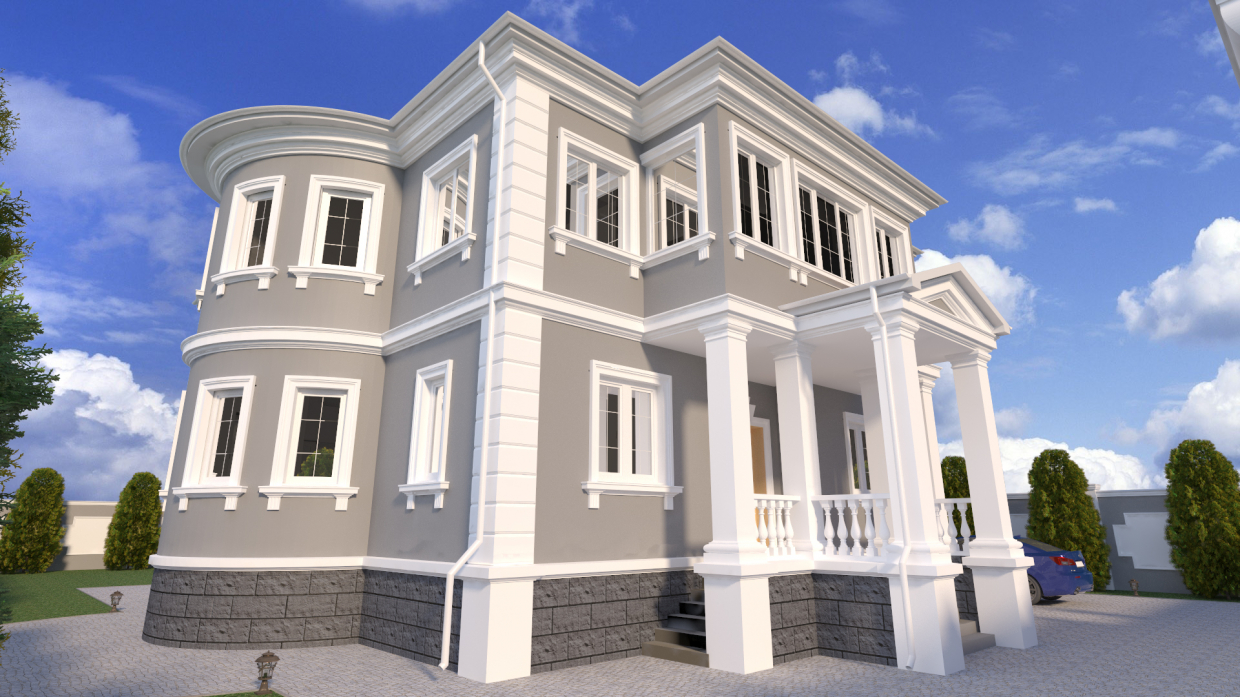 Le projet de la maison dans le style classique dans 3d max vray 3.0 image