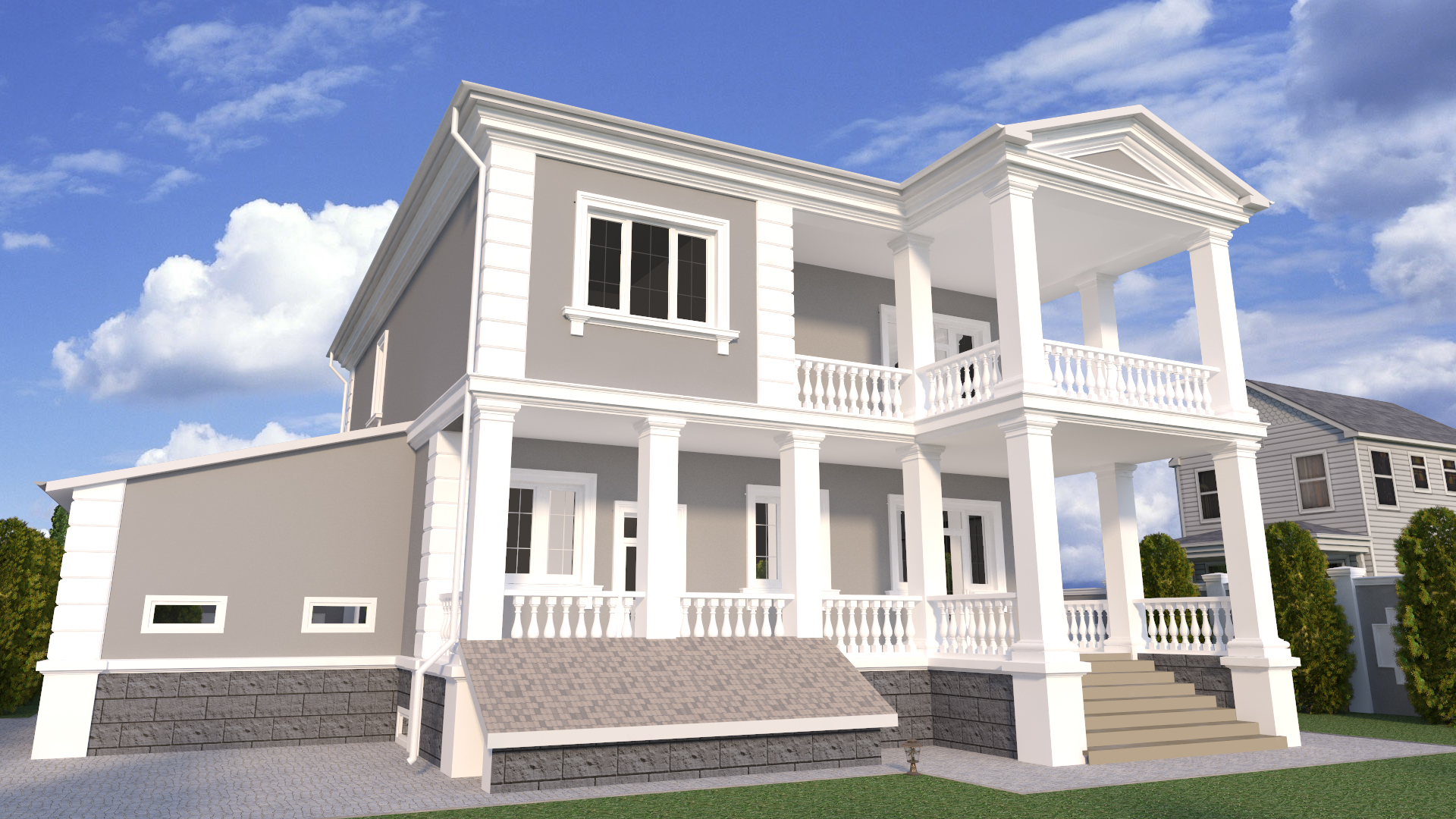 Le projet de la maison dans le style classique dans 3d max vray 3.0 image