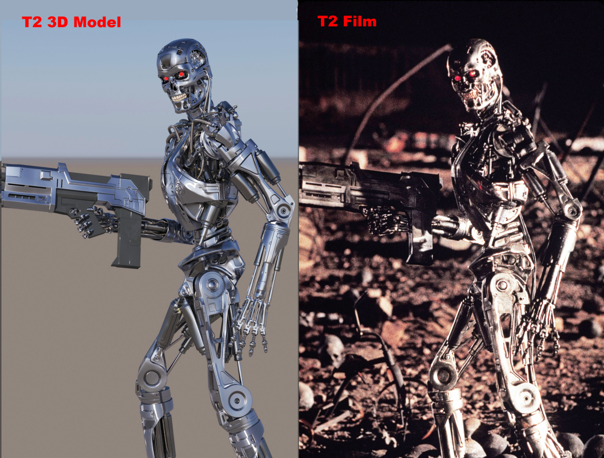 TERMINATOR T-800 ENDOSKELETON T2 3D-Modell in 3d max vray 5.0 Bild