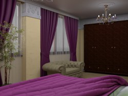 La chambre à coucher dans le style libre