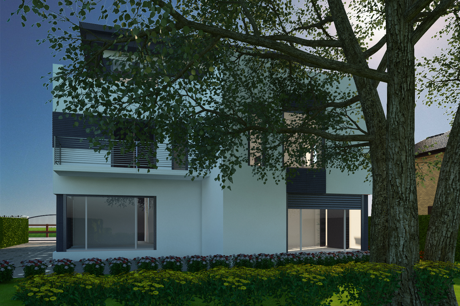 Projet de maison de haute technologie dans 3d max vray 3.0 image