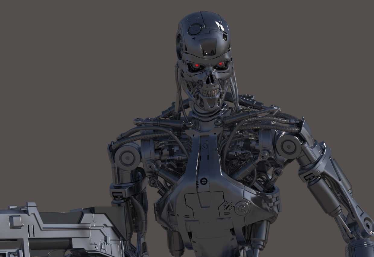 TERMINATOR T-800 ENDOSCHELETRO REKVIZIT T2 V1 in 3d max vray 5.0 immagine