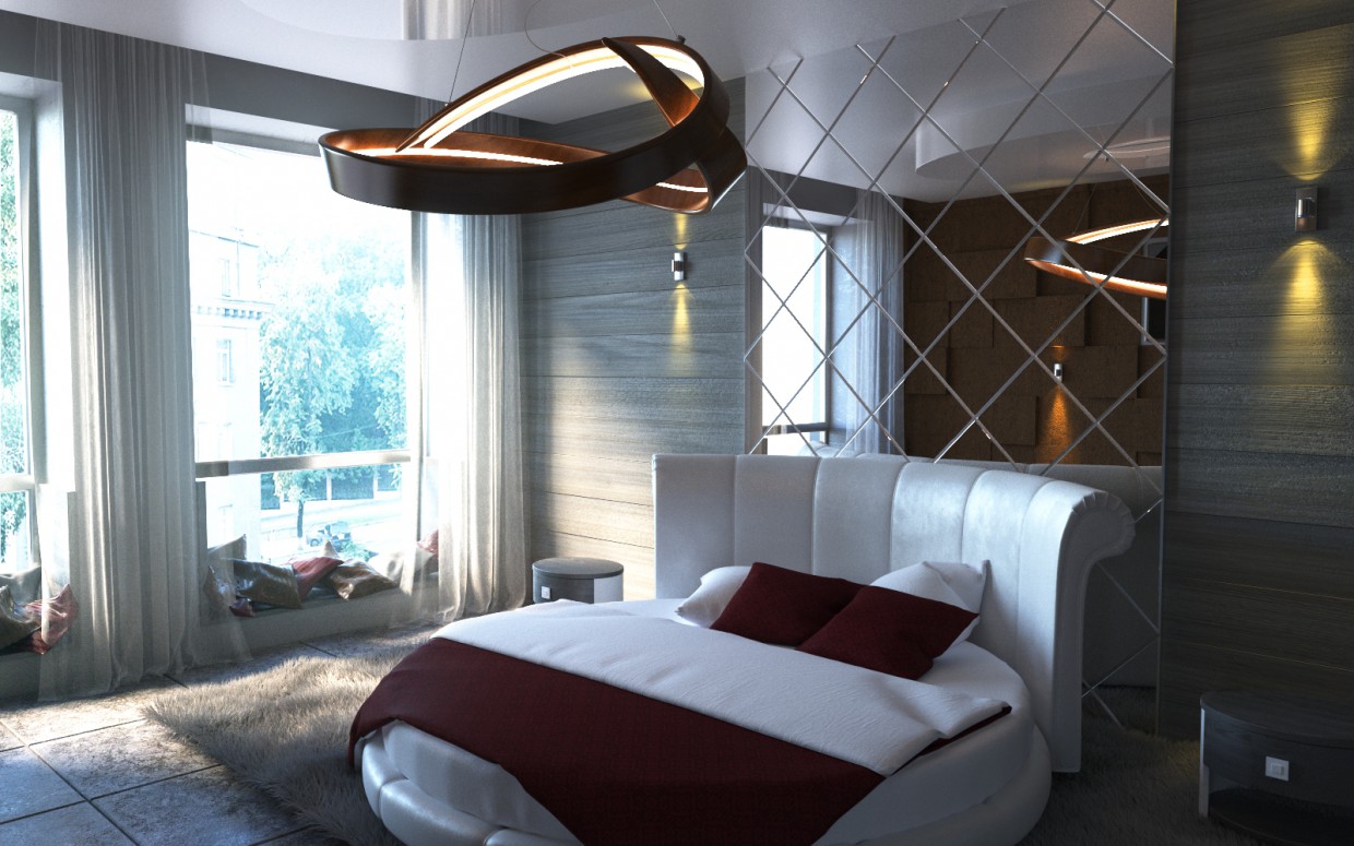 Chambre à coucher pour adultes (projet) dans 3d max corona render image