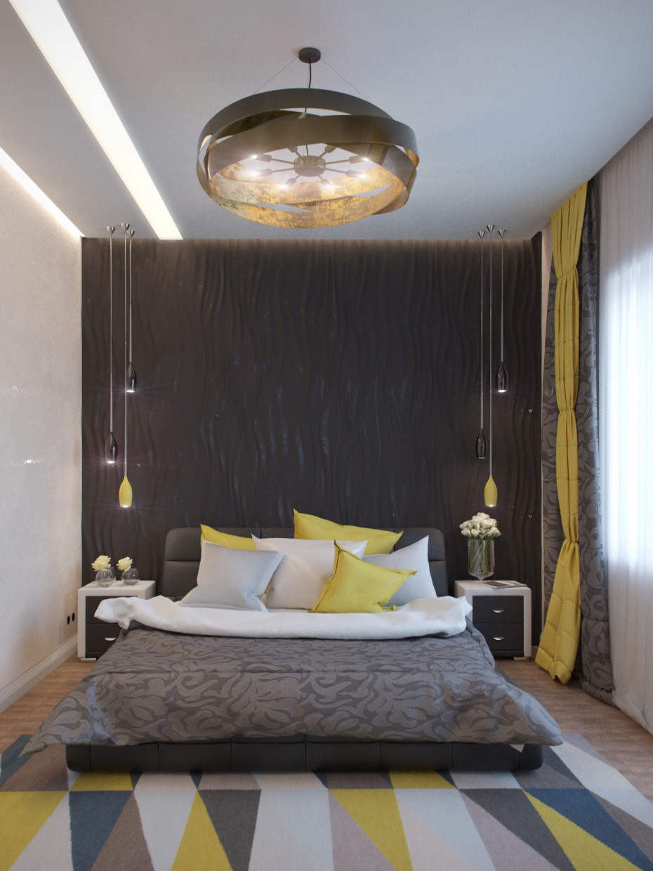 Bedroom in 3d max corona render image