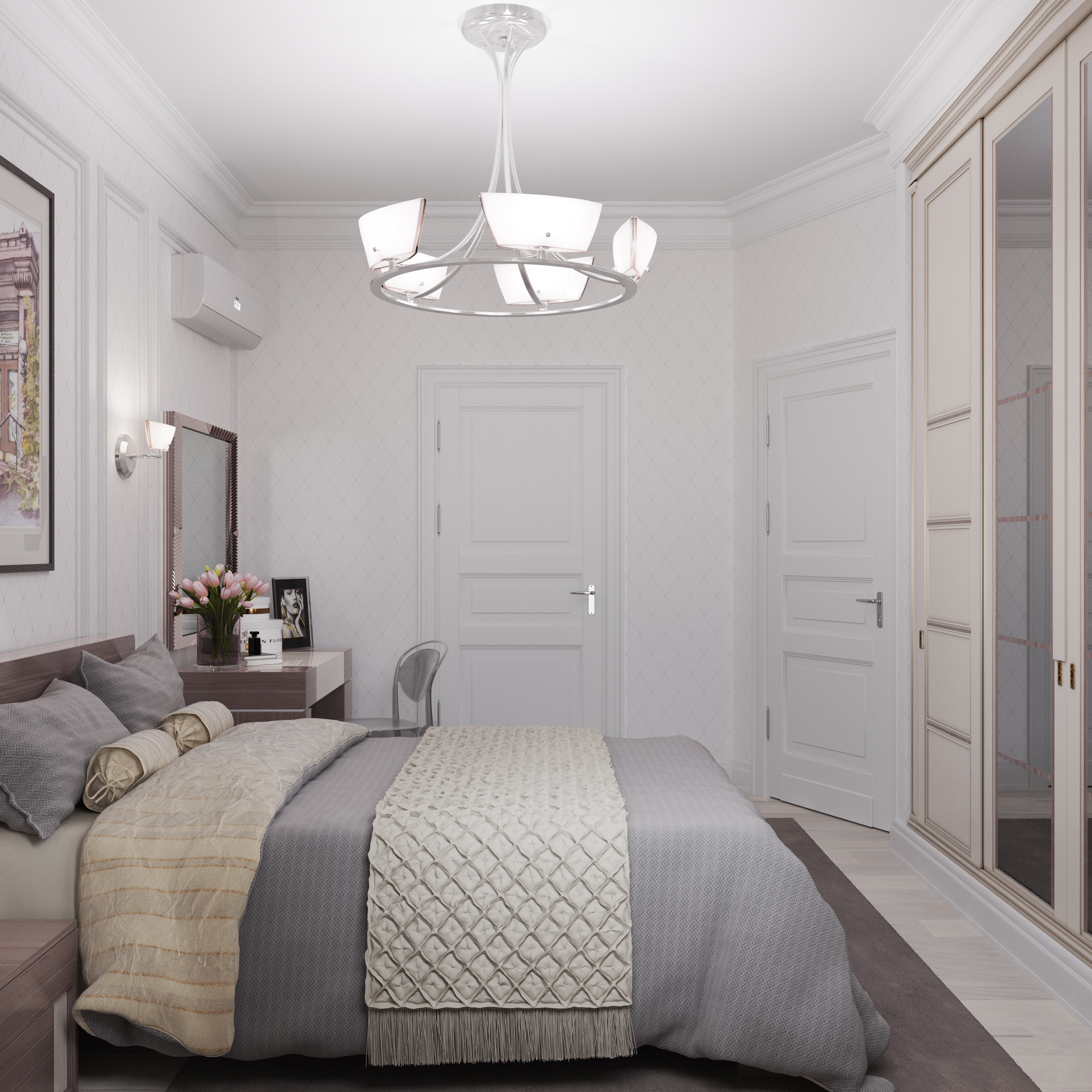 Bedroom. in 3d max corona render image