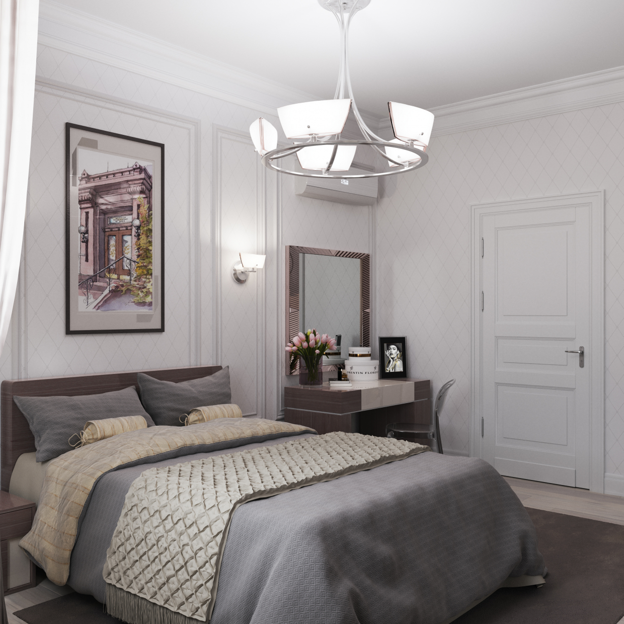 Bedroom. in 3d max corona render image