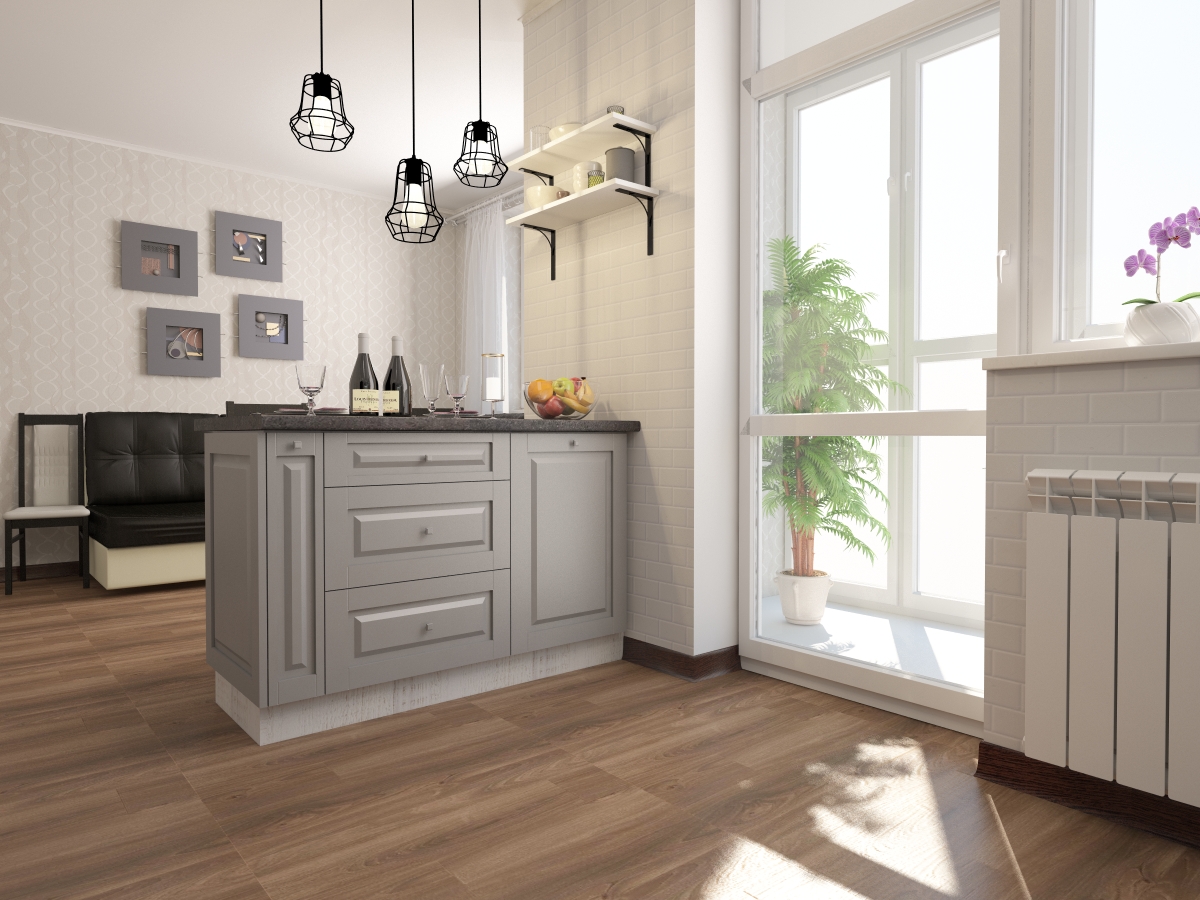 cucina moderna classica in 3d max vray 3.0 immagine