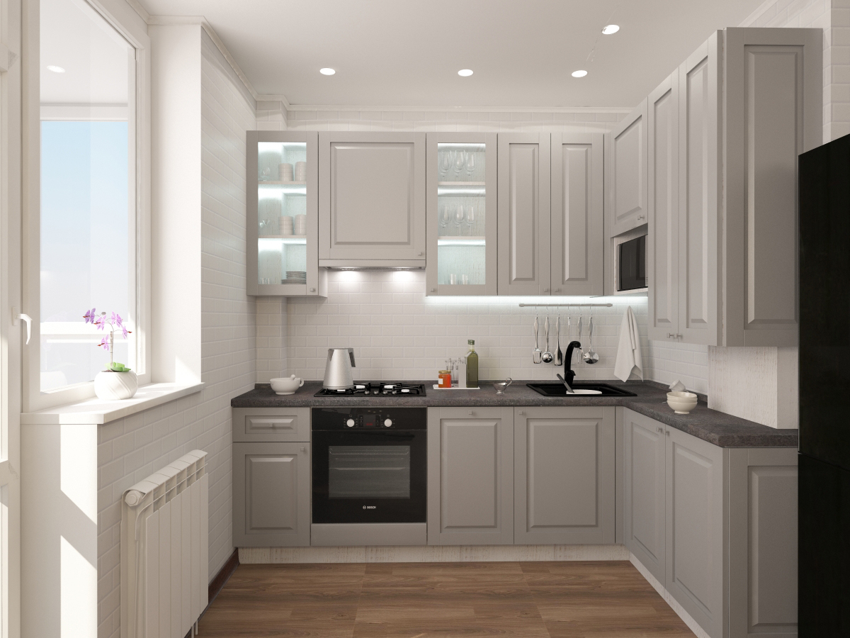 cucina moderna classica in 3d max vray 3.0 immagine